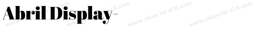 Abril Display字体转换
